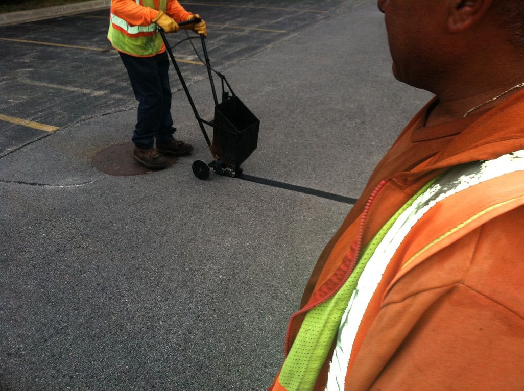 asphalt crack repair | Chicago | blackhawk paving